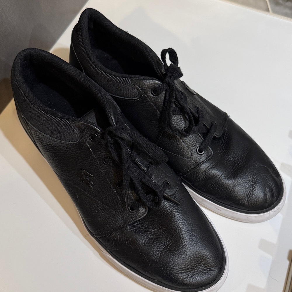 Black Lacoste Sneakers Classic Low-Top Design Sz 11